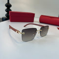 Cartier Lightweight Metal Rimless Silver Lens Sunglasses for Men & Wo - 493706