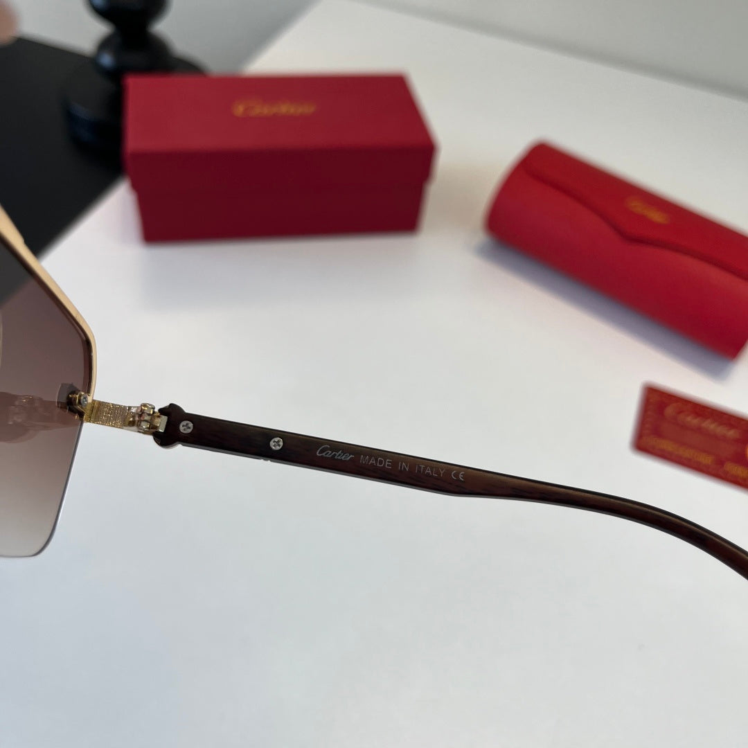 Cartier Lightweight Metal Rimless Silver Lens Sunglasses for Men & Wo - 493708 - detail image 10