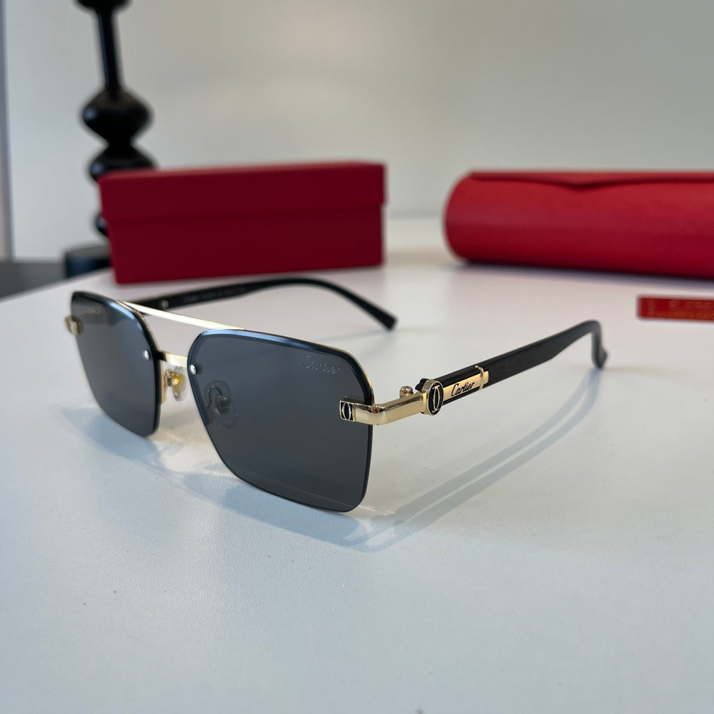 Cartier Lightweight Metal Rimless Silver Lens Sunglasses for Men & Wo - 493709 - detail image 3