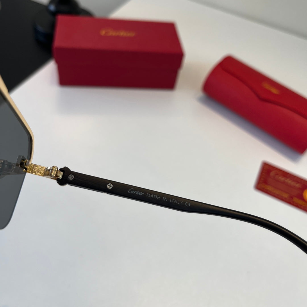 Cartier Lightweight Metal Rimless Silver Lens Sunglasses for Men & Wo - 415995 - detail image 10