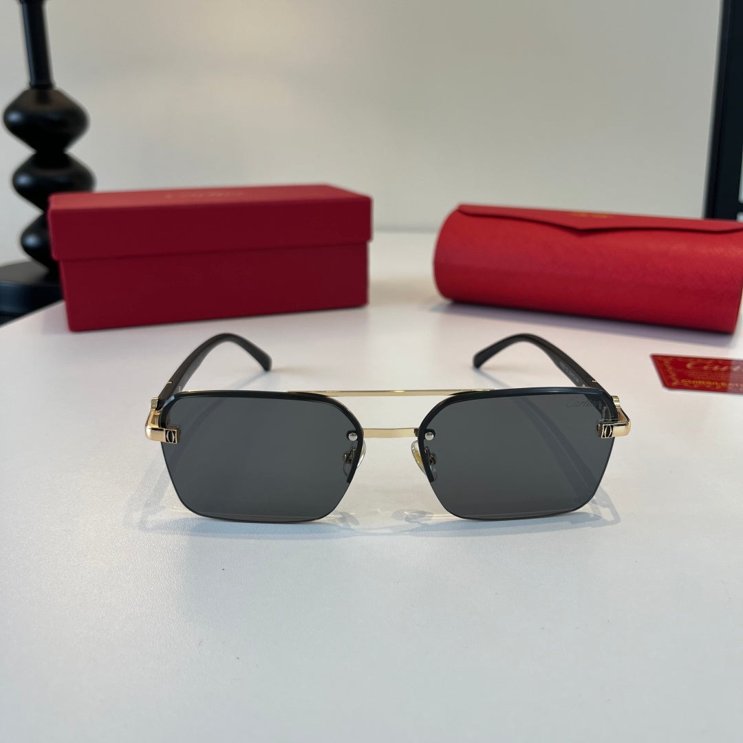 Cartier Lightweight Metal Rimless Silver Lens Sunglasses for Men & Wo - 493709 - detail image 2