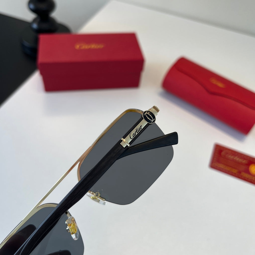 Cartier Lightweight Metal Rimless Silver Lens Sunglasses for Men & Wo - 415995 - detail image 5