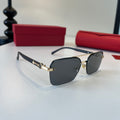 Cartier Lightweight Metal Rimless Silver Lens Sunglasses for Men & Wo - 493709