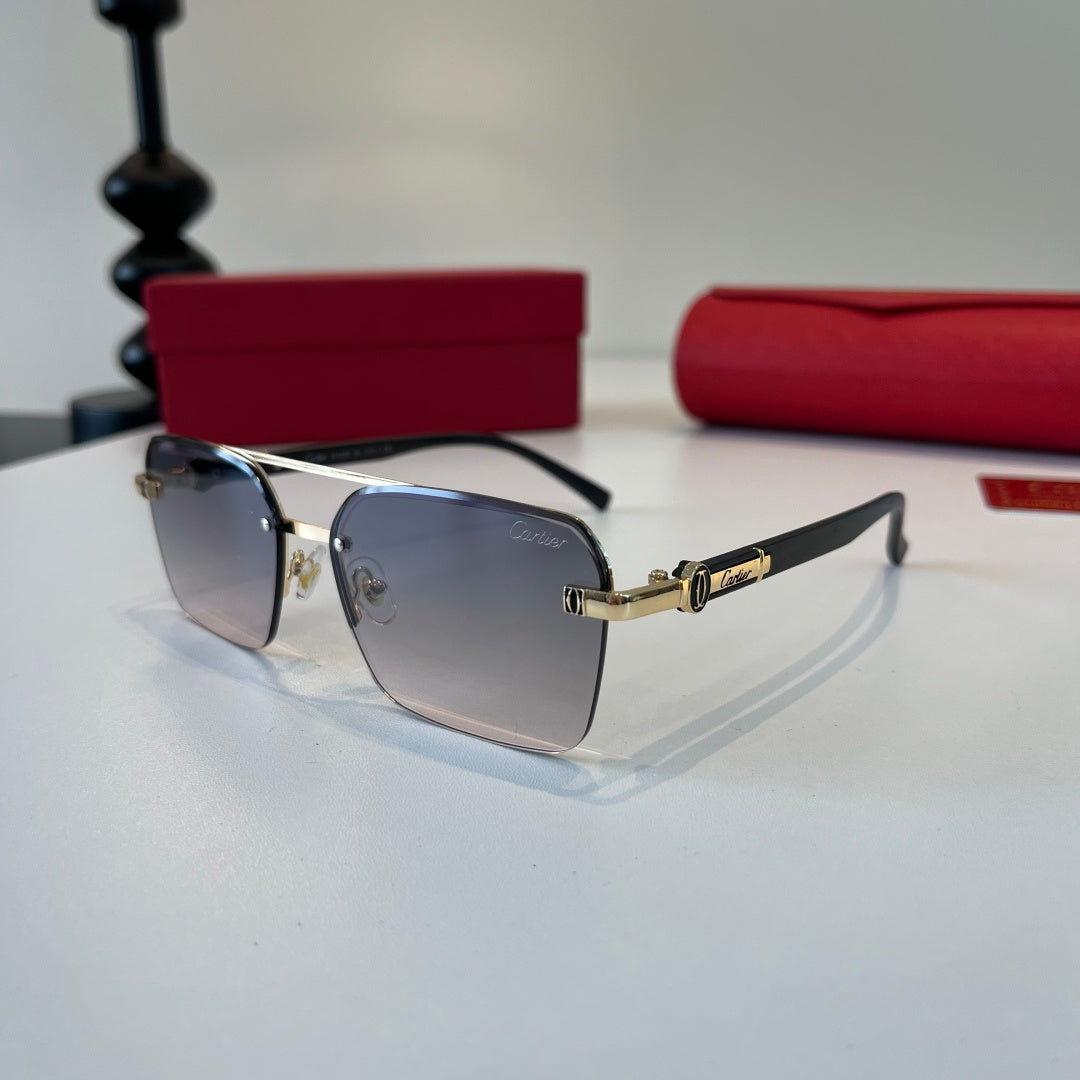 Cartier Lightweight Metal Rimless Silver Lens Sunglasses for Men & Wo - 493710 - detail image 3