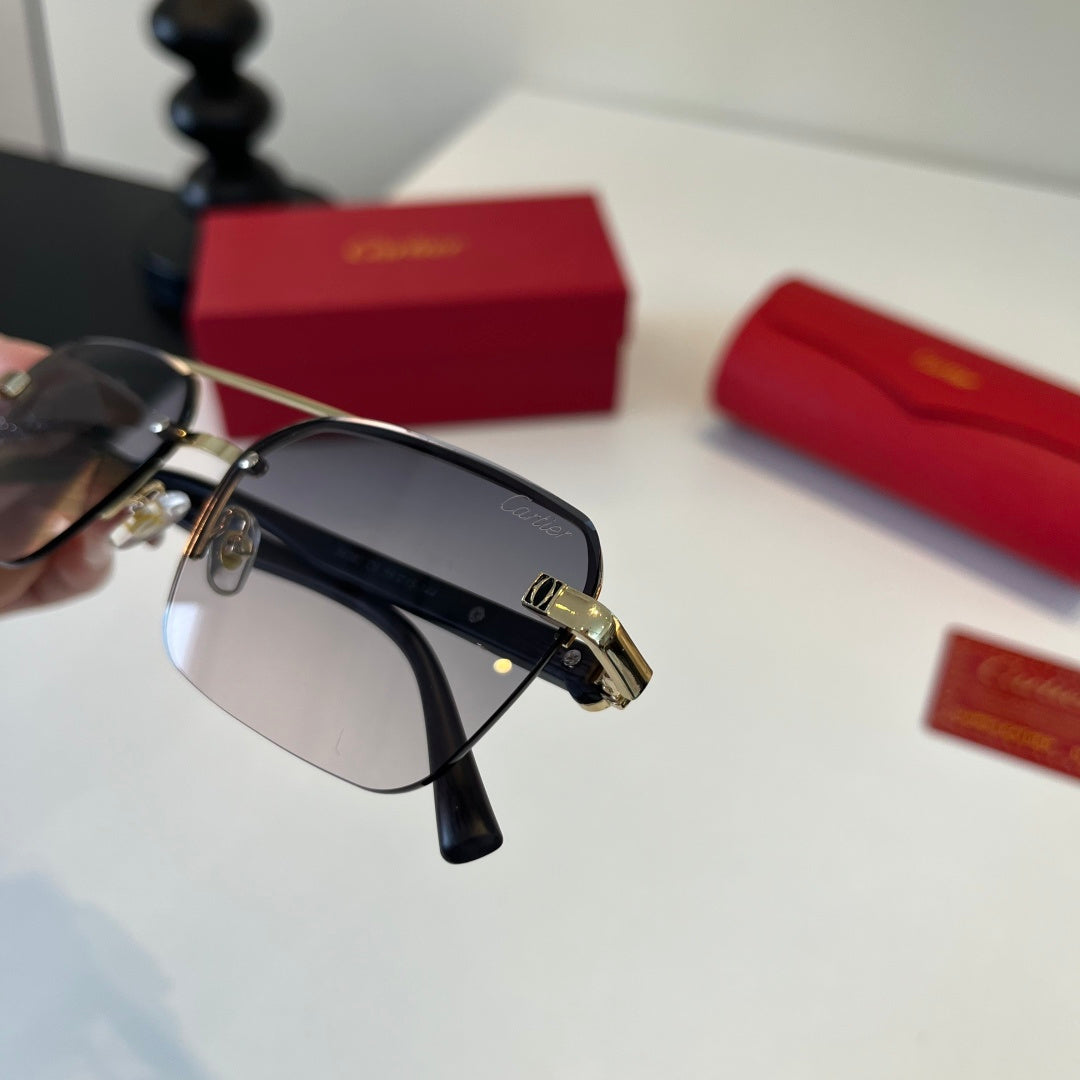 Cartier Lightweight Metal Rimless Silver Lens Sunglasses for Men & Wo - 493710 - detail image 6