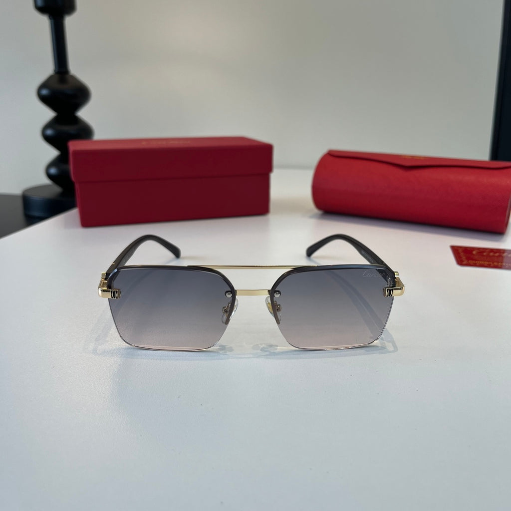 Cartier Lightweight Metal Rimless Silver Lens Sunglasses for Men & Wo - 493710 - detail image 2