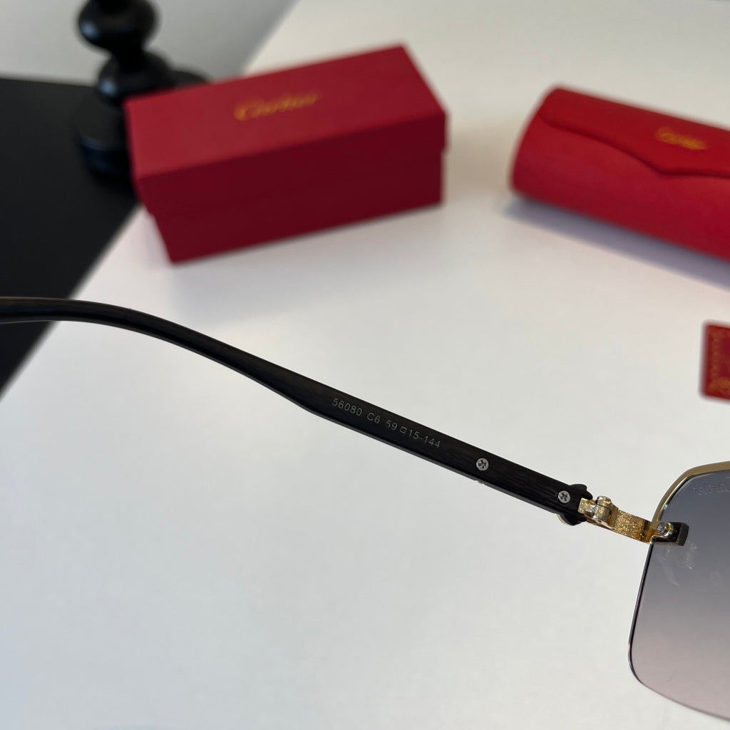 Cartier Lightweight Metal Rimless Silver Lens Sunglasses for Men & Wo - 493710 - detail image 9