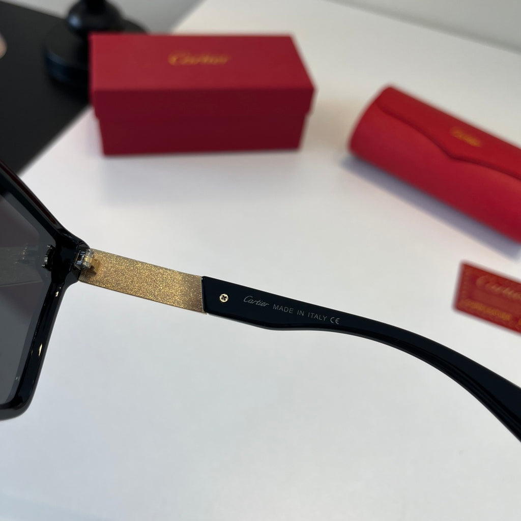 Cartier Lightweight Metal Rimless Black Lens Sunglasses for Men & Wom - 415997 - detail image 10