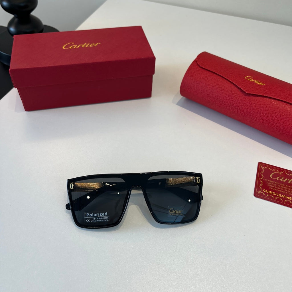 Cartier Lightweight Metal Rimless Black Lens Sunglasses for Men & Wom - 493711 - detail image 4