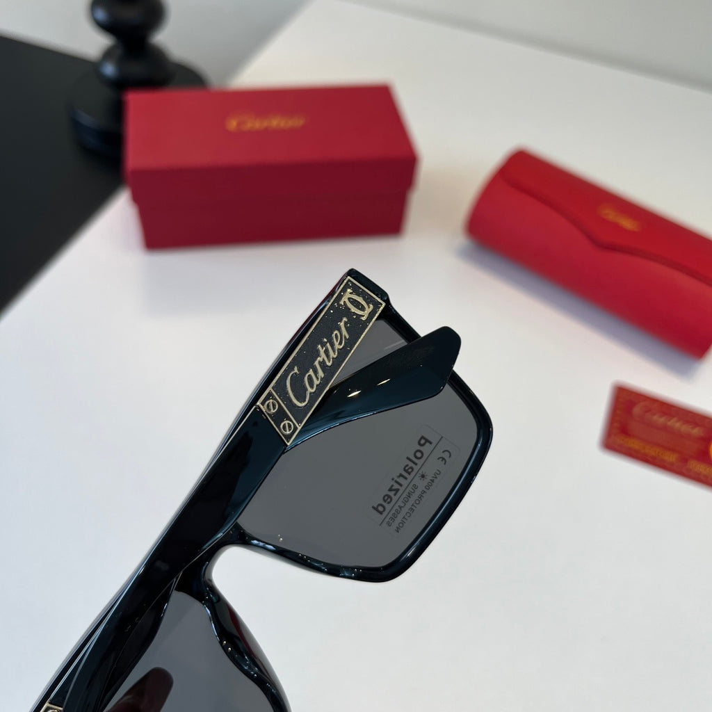 Cartier Lightweight Metal Rimless Black Lens Sunglasses for Men & Wom - 415997 - detail image 7