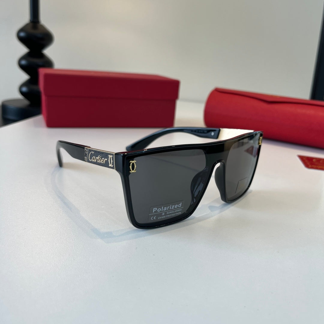 Cartier Lightweight Metal Rimless Black Lens Sunglasses for Men & Wom - 493711