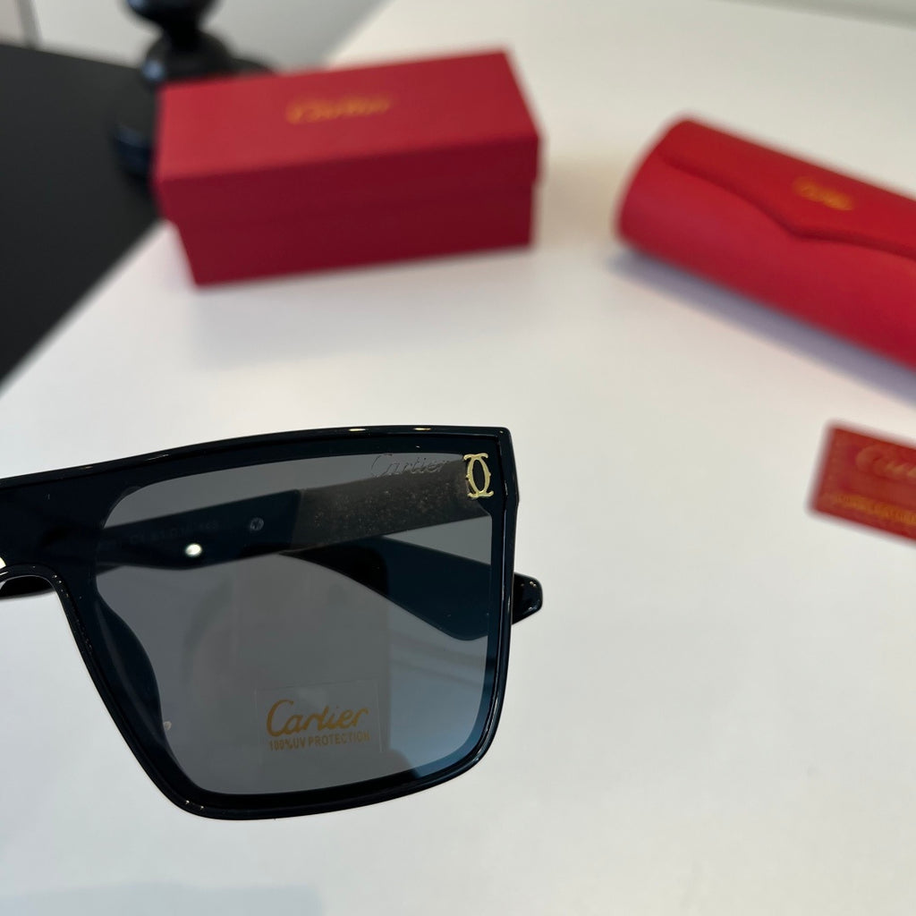 Cartier Lightweight Metal Rimless Black Lens Sunglasses for Men & Wom - 493711 - detail image 6
