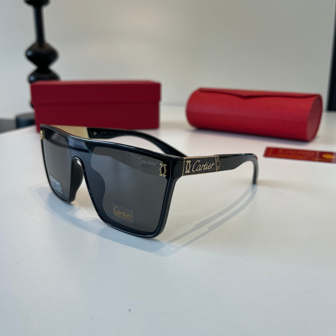Cartier Lightweight Metal Rimless Black Lens Sunglasses for Men & Wom - 493711 - detail image 3