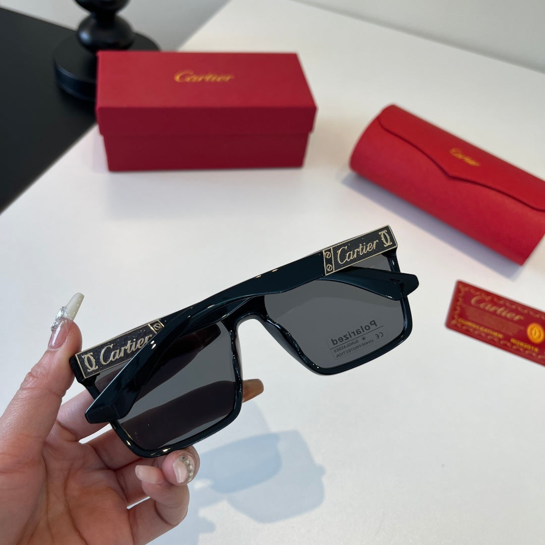Cartier Lightweight Metal Rimless Black Lens Sunglasses for Men & Wom - 493711 - detail image 8