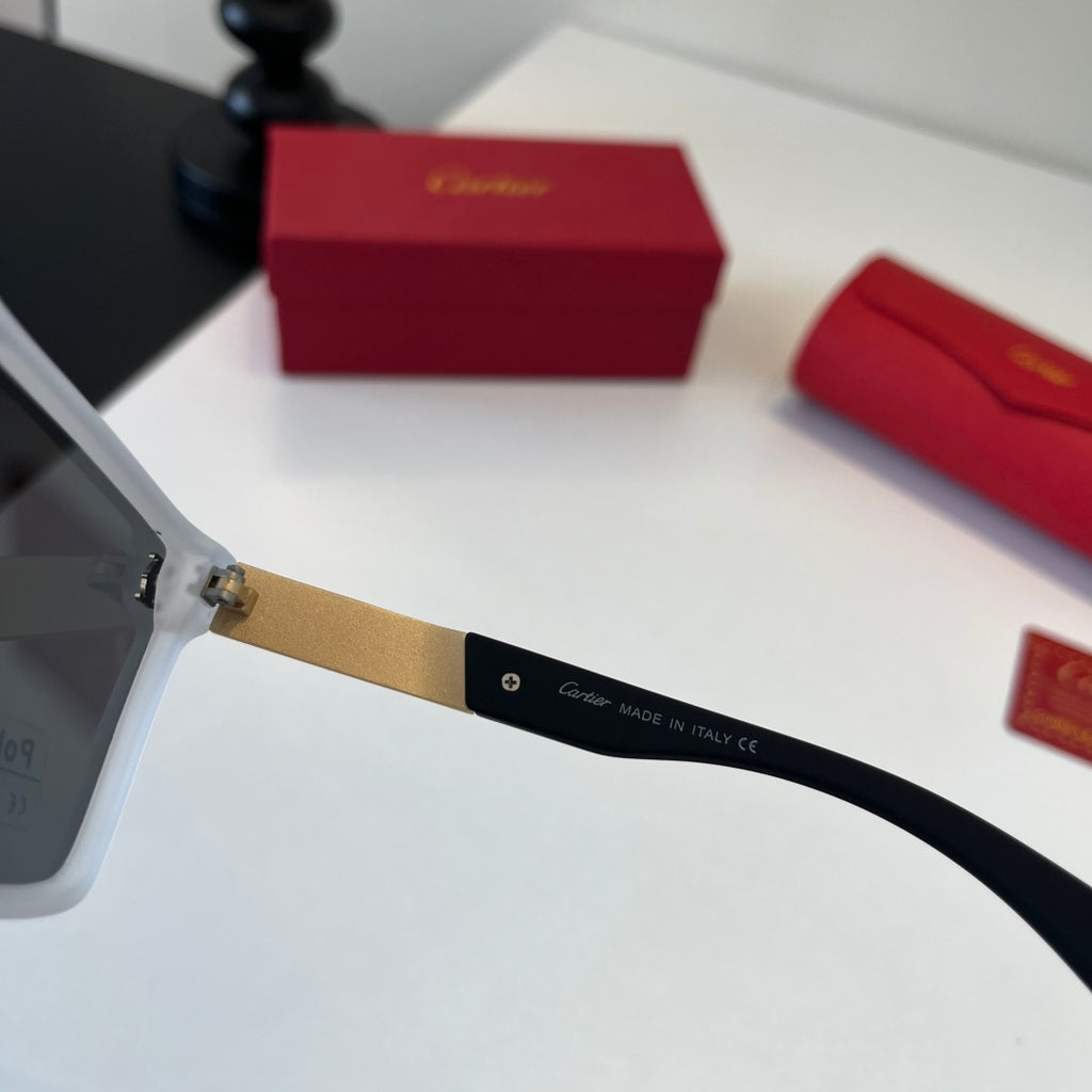 Cartier Lightweight Metal Rimless Silver Lens Sunglasses for Men & Wo - 493712 - detail image 11