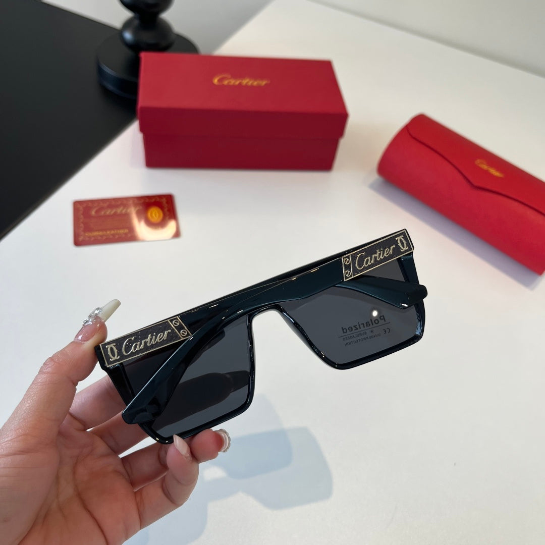 Cartier Lightweight Metal Rimless Black Lens Sunglasses for Men & Wom - 415999 - detail image 7