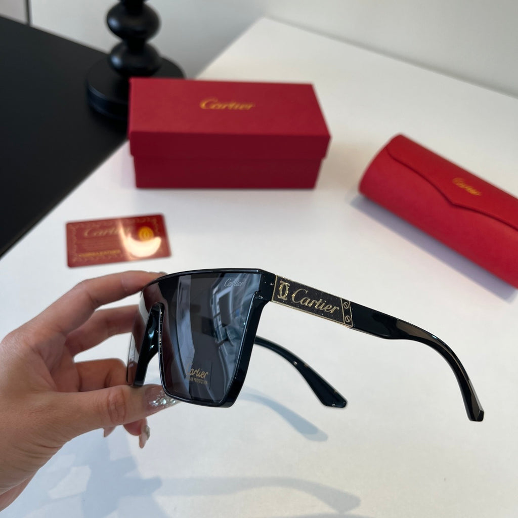 Cartier Lightweight Metal Rimless Black Lens Sunglasses for Men & Wom - 415999 - detail image 10
