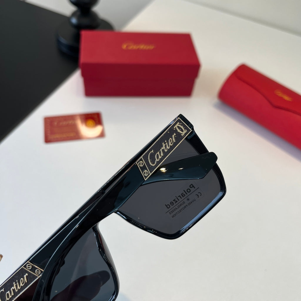 Cartier Lightweight Metal Rimless Black Lens Sunglasses for Men & Wom - 415999 - detail image 6