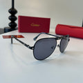 Cartier Folding Metal Rimless Silver Lens Sunglasses for Men & Women - 493714