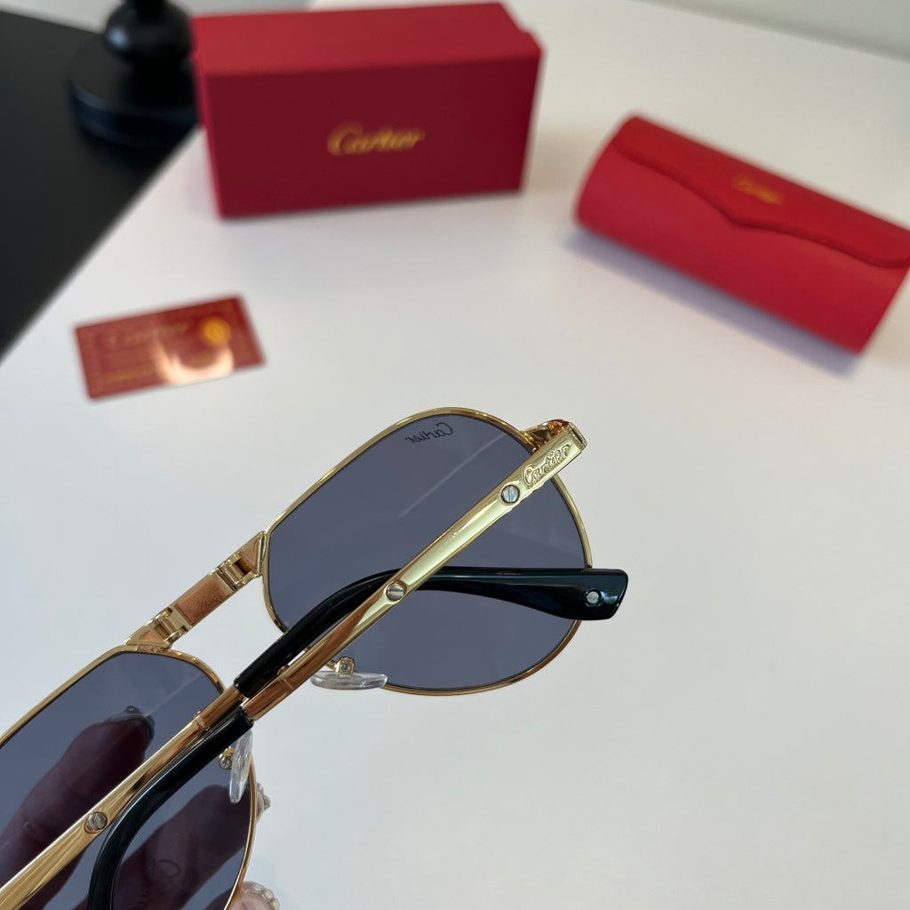 Cartier Folding Metal Rimless Silver Lens Sunglasses for Men & Women - 416002 - detail image 7