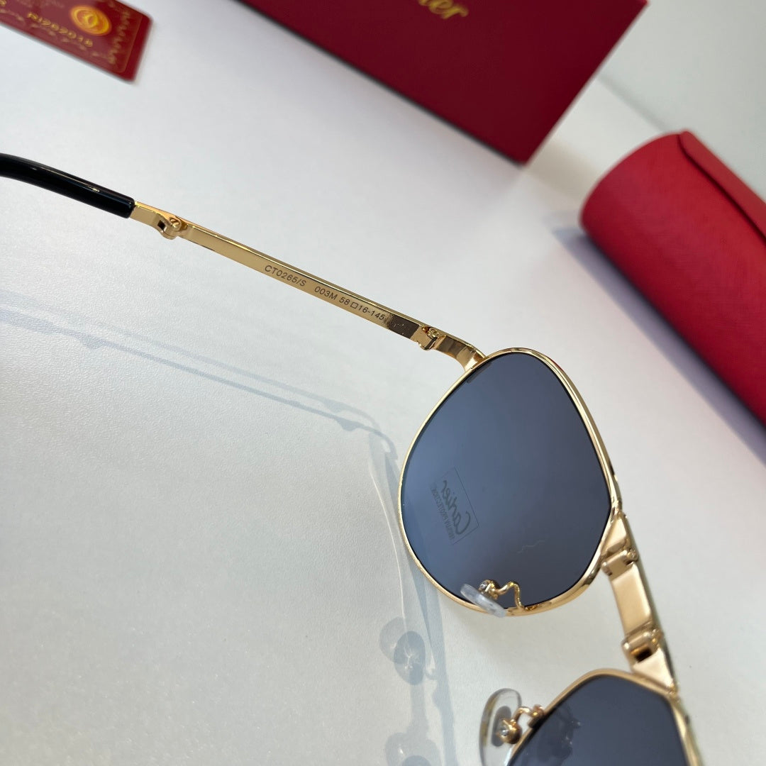 Cartier Folding Metal Rimless Silver Lens Sunglasses for Men & Women - 416002 - detail image 9