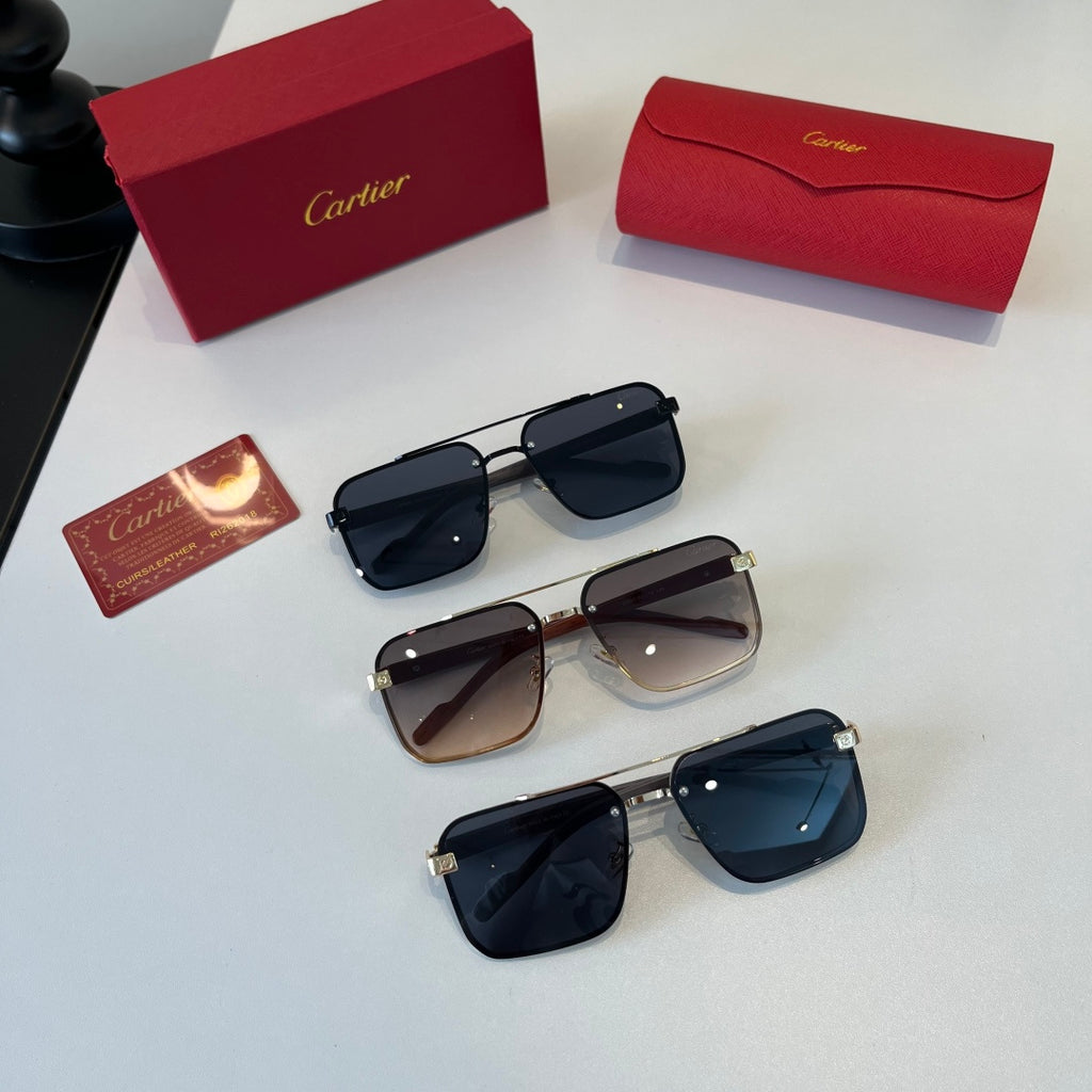 Cartier Lightweight Metal Rimless Silver Lens Sunglasses for Men & Wo - 487232 - detail image 11
