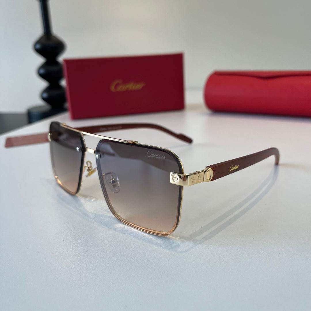 Cartier Lightweight Metal Rimless Silver Lens Sunglasses for Men & Wo - 487232 - detail image 3