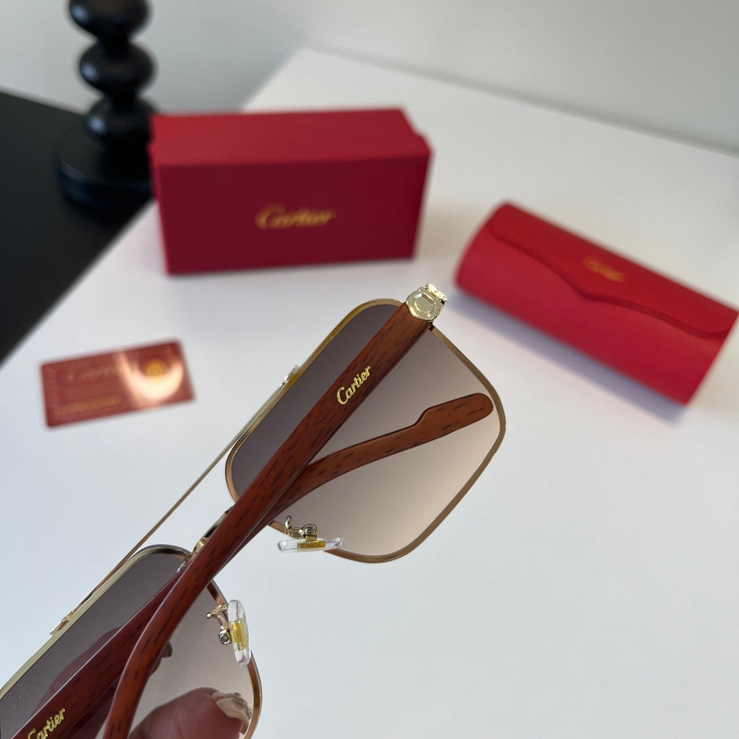 Cartier Lightweight Metal Rimless Silver Lens Sunglasses for Men & Wo - 487232 - detail image 7