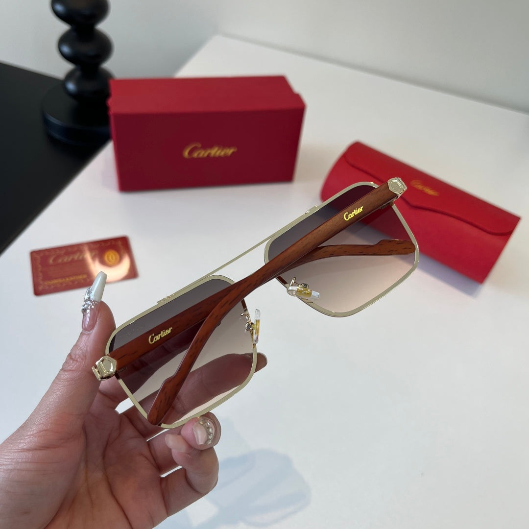 Cartier Lightweight Metal Rimless Silver Lens Sunglasses for Men & Wo - 487232 - detail image 8