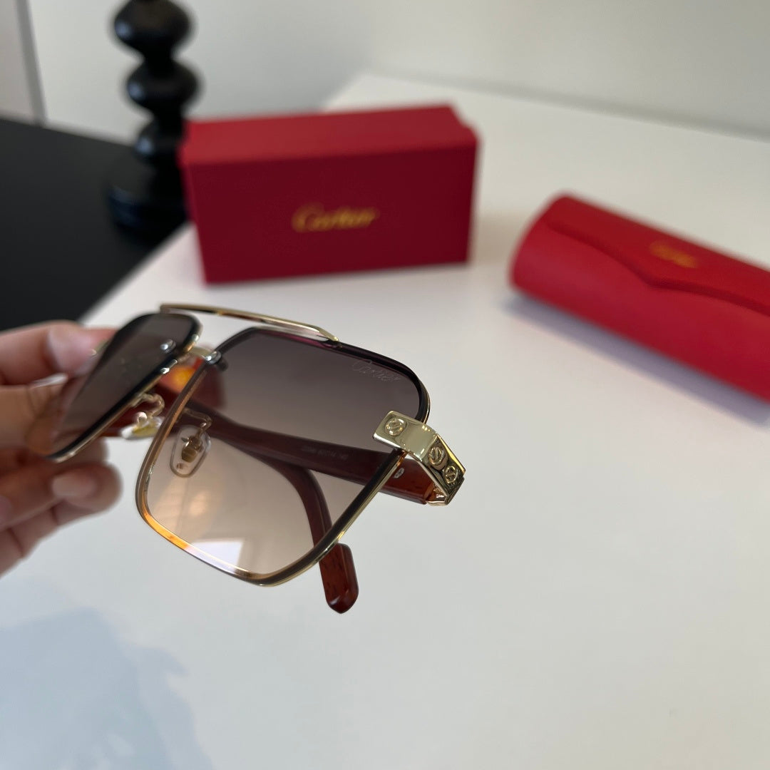 Cartier Lightweight Metal Rimless Silver Lens Sunglasses for Men & Wo - 487232 - detail image 6