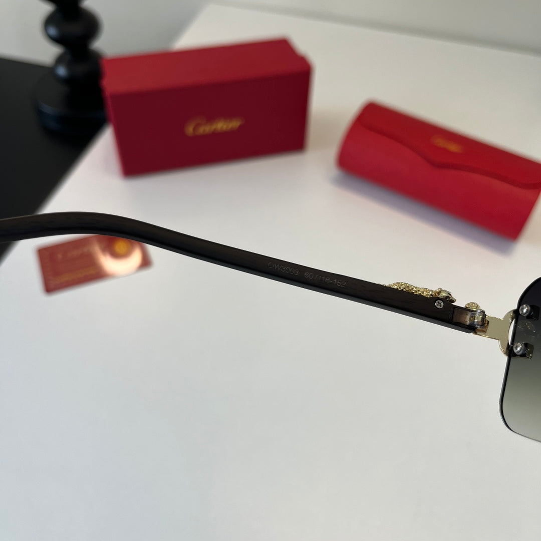 Cartier Lightweight Metal Rimless Silver Lens Sunglasses for Men & Wo - 493717 - detail image 10