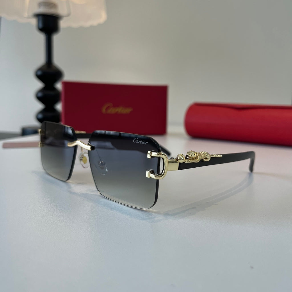 Cartier Lightweight Metal Rimless Silver Lens Sunglasses for Men & Wo - 416003 - detail image 3