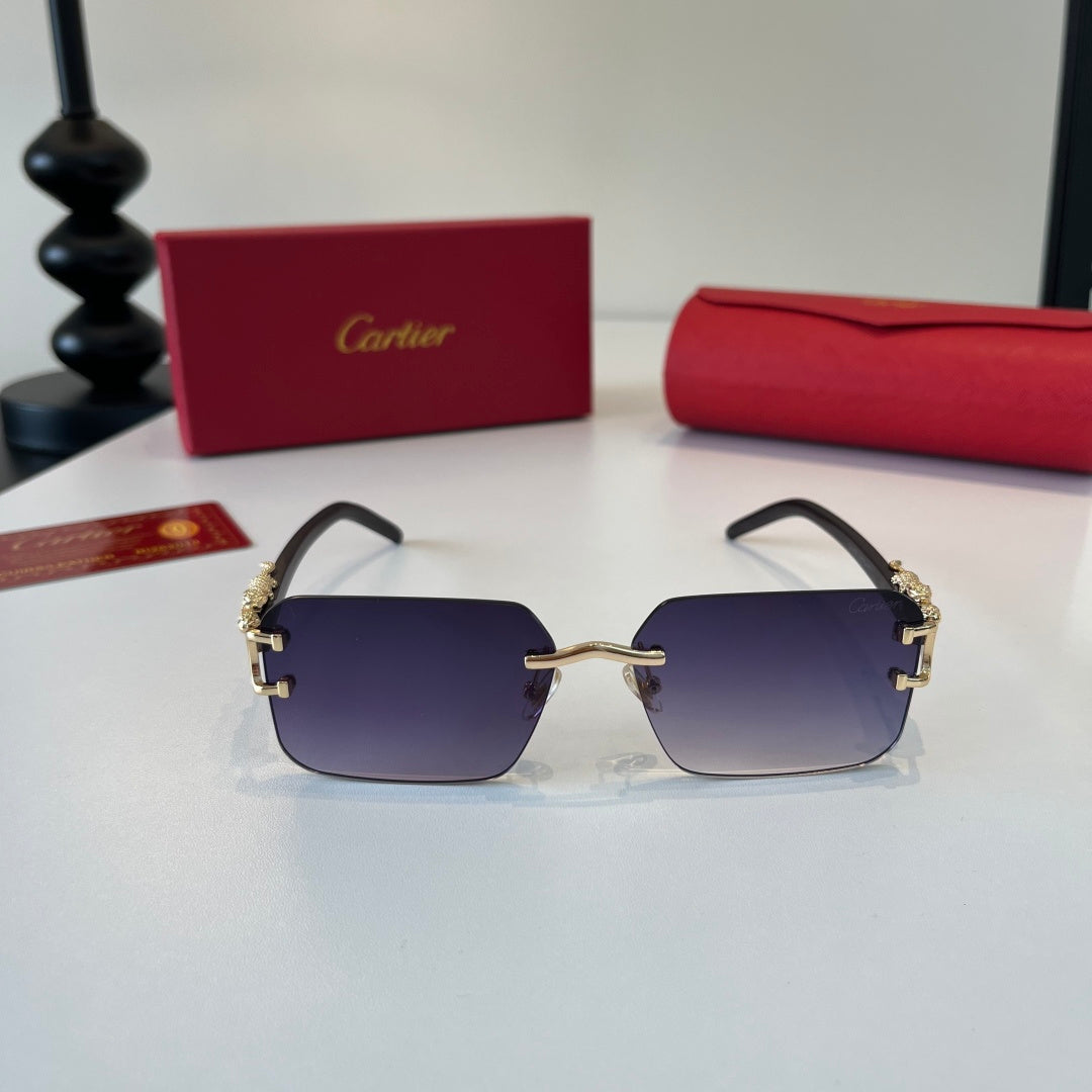 Cartier Lightweight Metal Rimless Silver Lens Sunglasses for Men & Wo - 493718 - detail image 2
