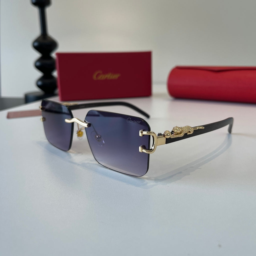 Cartier Lightweight Metal Rimless Silver Lens Sunglasses for Men & Wo - 493718 - detail image 3