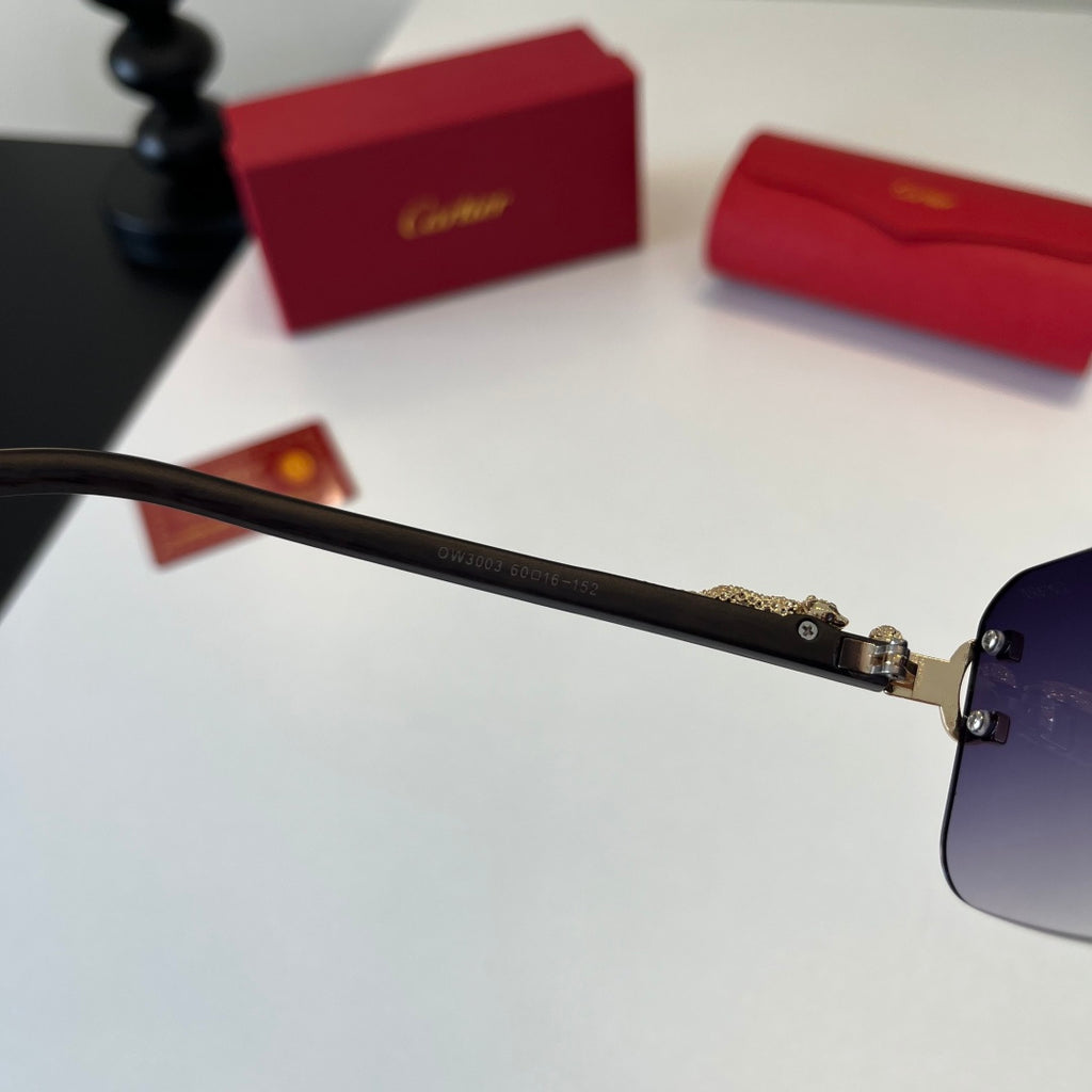 Cartier Lightweight Metal Rimless Silver Lens Sunglasses for Men & Wo - 487235 - detail image 9