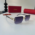 Cartier Lightweight Metal Rimless Silver Lens Sunglasses for Men & Wo - 493718