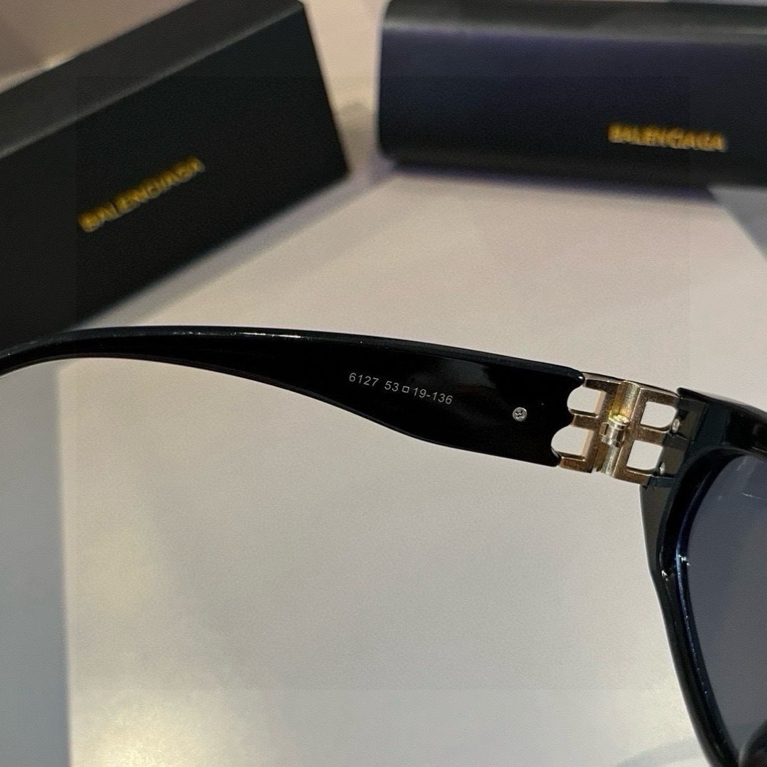 Balenciaga Rectangular Gold Lens Sunglasses for Men & Women - detail image 7