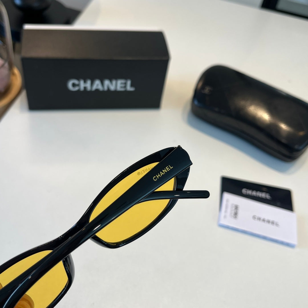 Chanel Oversized Orange Lens Sunglasses for Men & Women - detail image 8