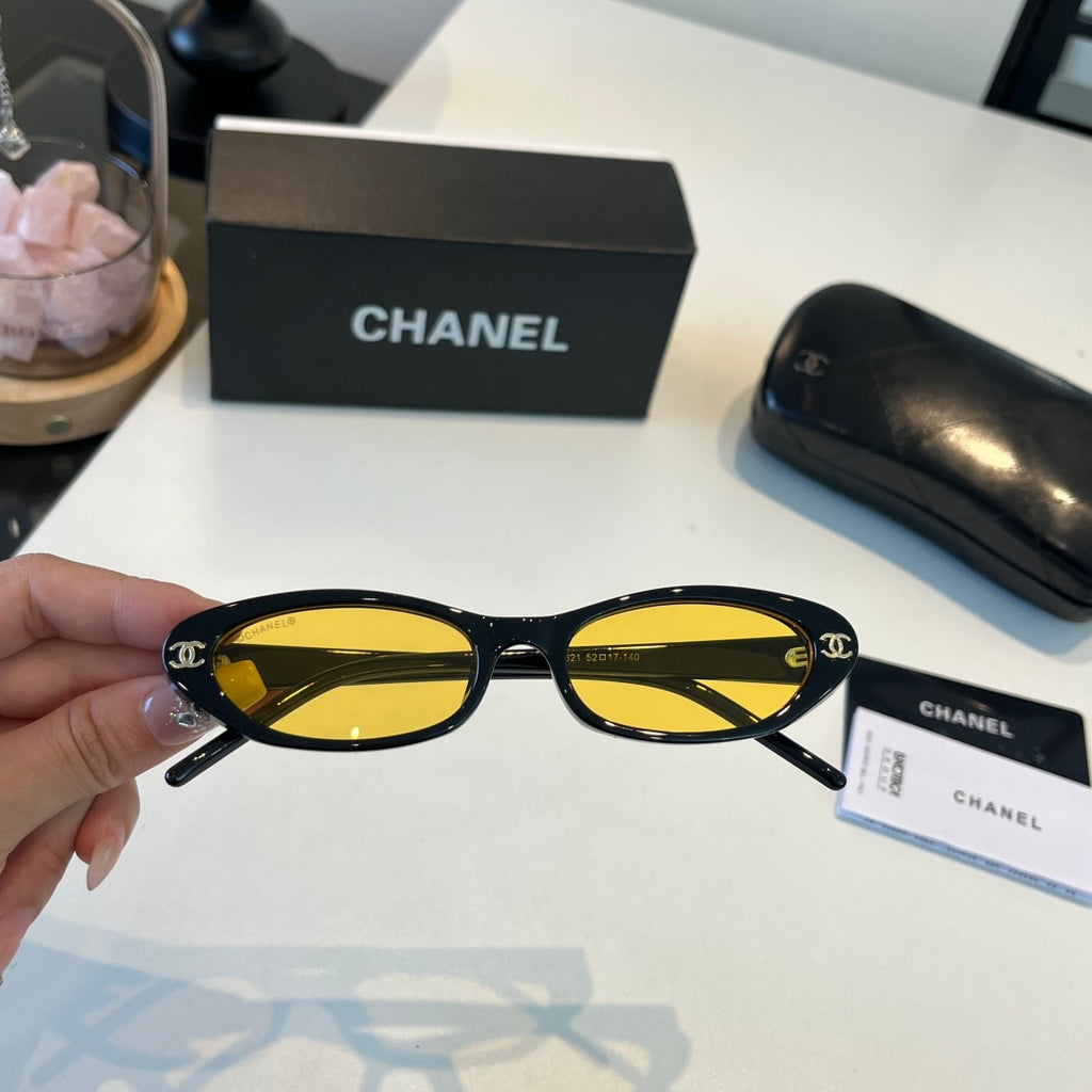 Chanel Oversized Orange Lens Sunglasses for Men & Women - 448994 - detail image 6