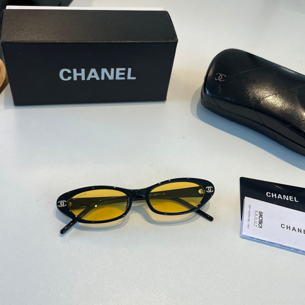 Chanel Oversized Orange Lens Sunglasses for Men & Women - detail image 5