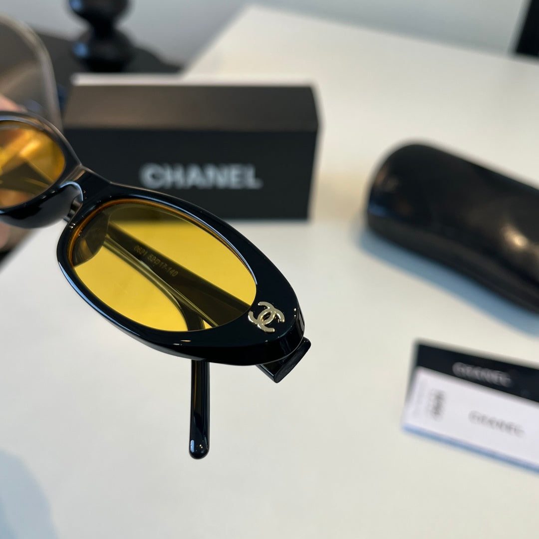 Chanel Oversized Orange Lens Sunglasses for Men & Women - detail image 7