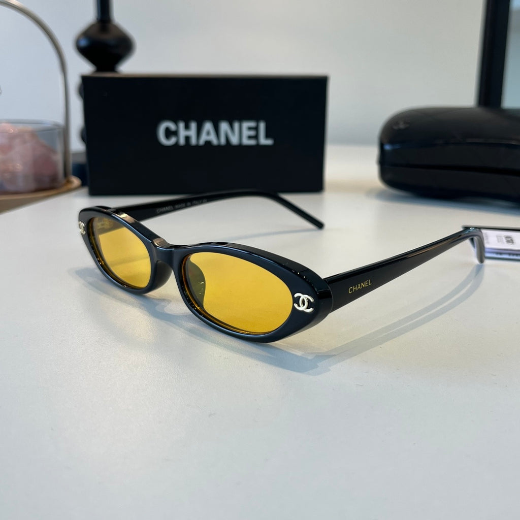 Chanel Oversized Orange Lens Sunglasses for Men & Women - detail image 3