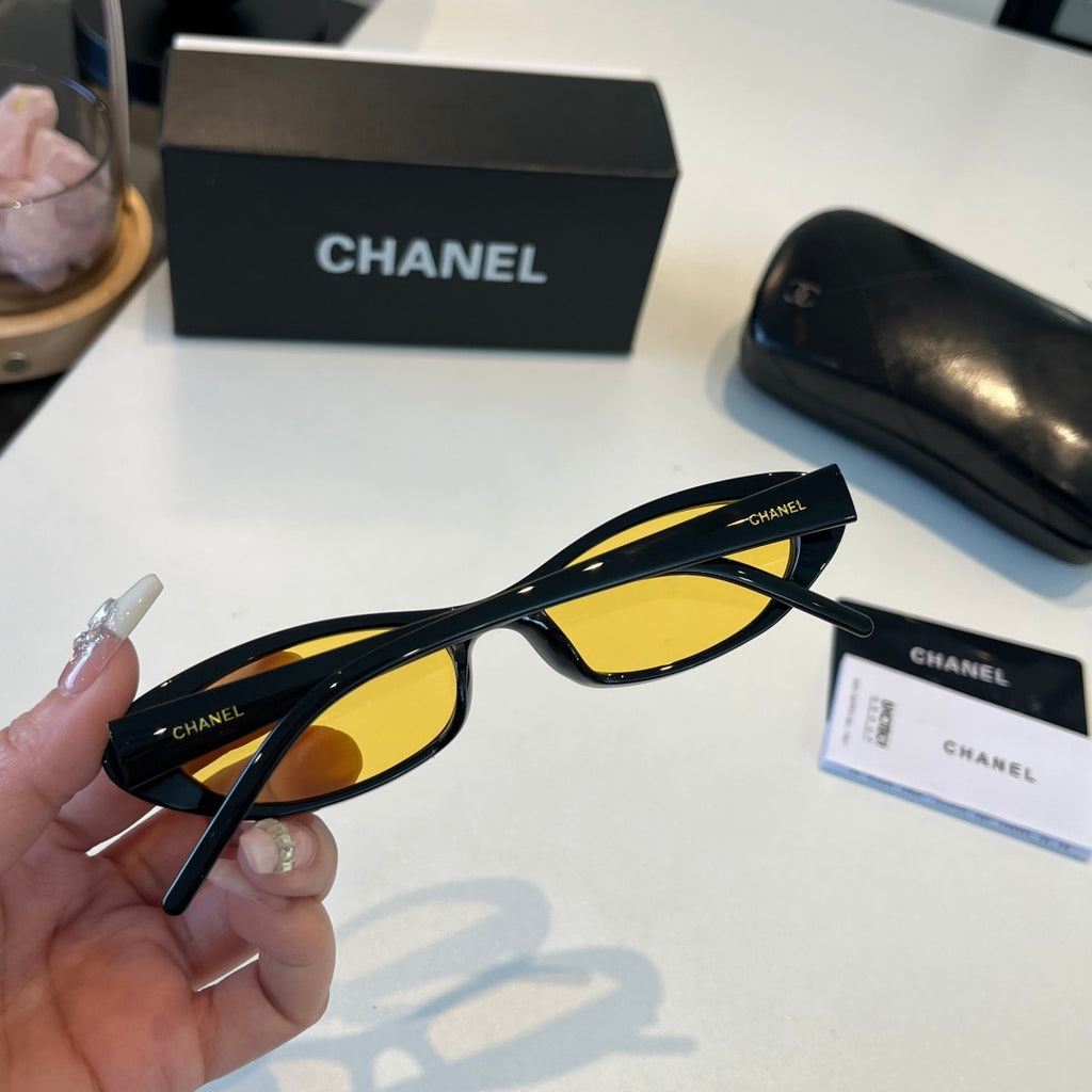 Chanel Oversized Orange Lens Sunglasses for Men & Women - 448994 - detail image 9
