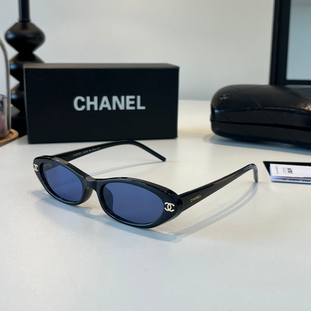 Chanel Oversized Blue Lens Sunglasses for Men & Women - detail image 3
