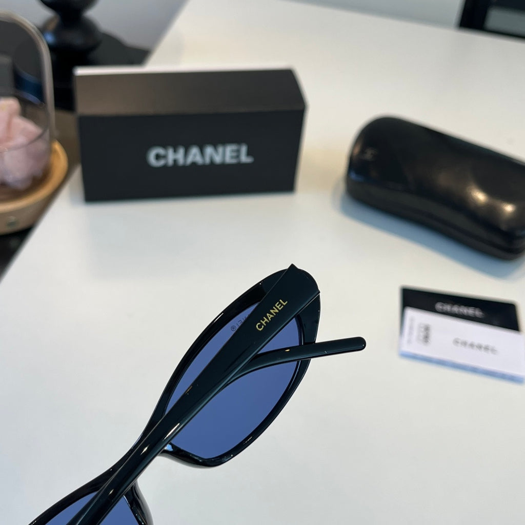 Chanel Oversized Blue Lens Sunglasses for Men & Women - detail image 7