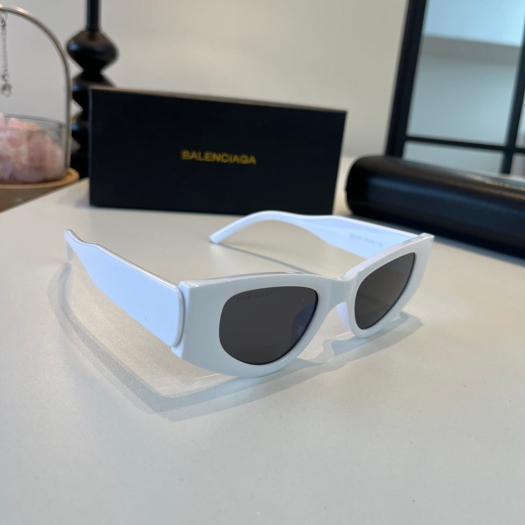 Balenciaga Rectangular Silver Lens Sunglasses for Men & Women
