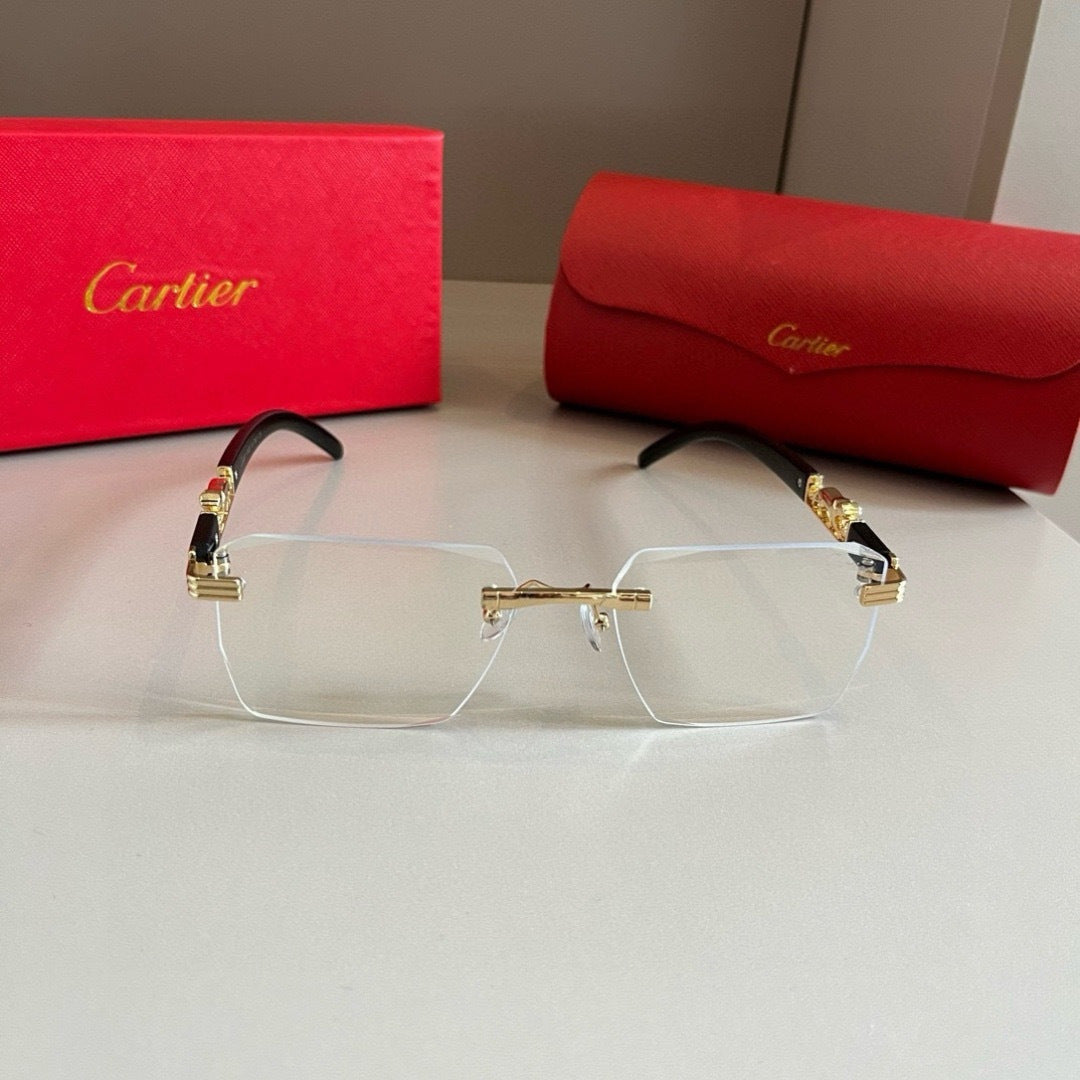 Cartier Lightweight Metal Rimless Silver Lens Sunglasses for Men & Wo - 432314 - detail image 2