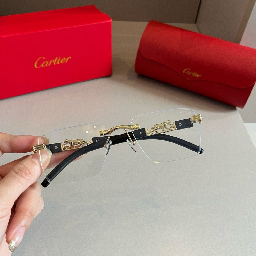 Cartier Lightweight Metal Rimless Silver Lens Sunglasses for Men & Wo - 432314 - detail image 4