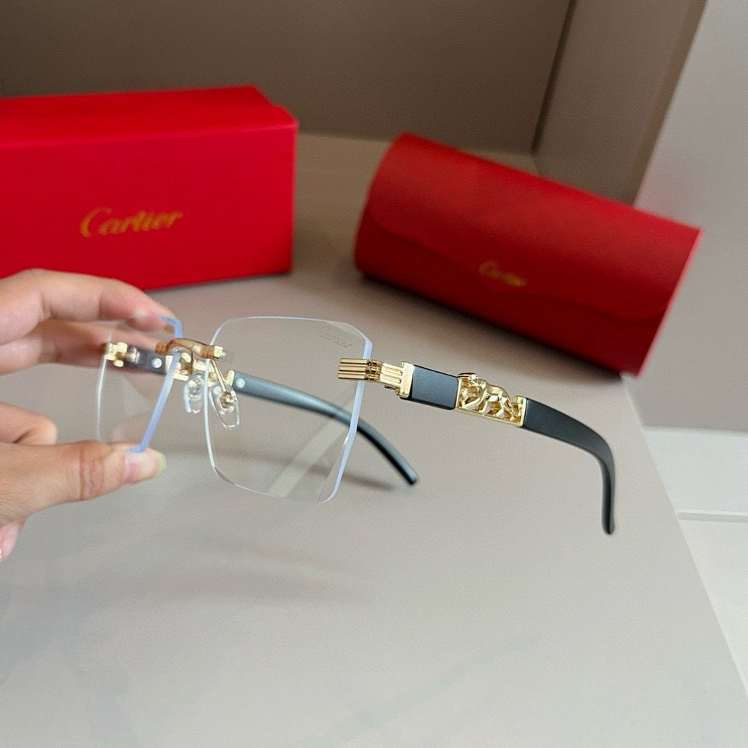 Cartier Lightweight Metal Rimless Silver Lens Sunglasses for Men & Wo - 432314 - detail image 7