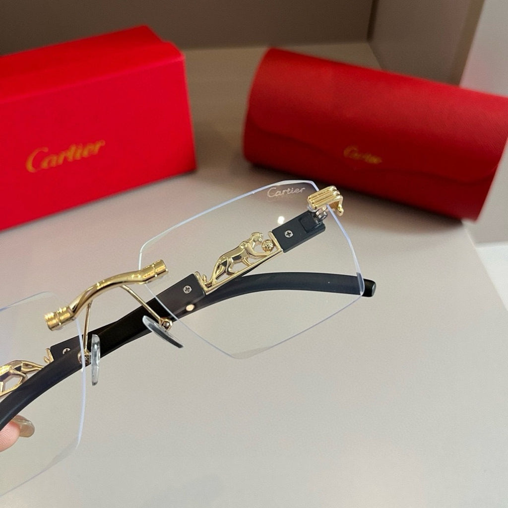 Cartier Lightweight Metal Rimless Silver Lens Sunglasses for Men & Wo - 432314 - detail image 6